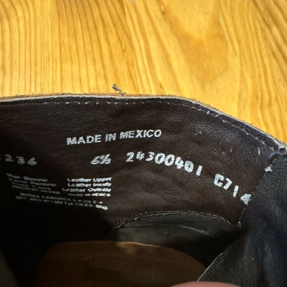 LIBERTY BLACK Distressed Leather Studded Ankle Western Bootie Women's Size 6.5 - Picture 14 of 14